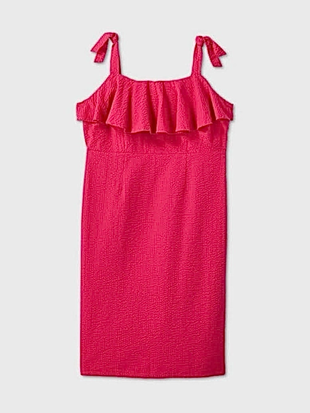 A New Day Pink Sleeveless Seersucker Midi Dress XXL - NWOT  6 0063